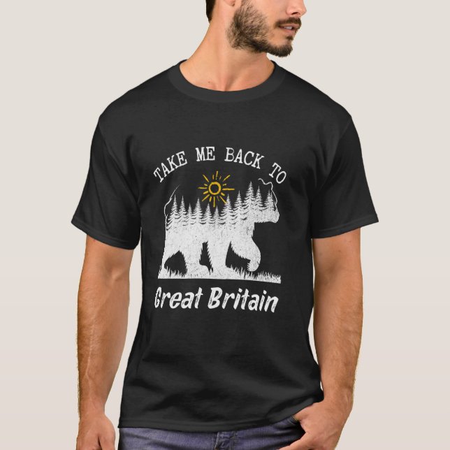 Ta mig tillbaka till den Underbara brittiska Vinta T Shirt (Framsida)