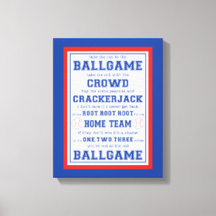 Ta mig ut till Ballmatch, Baseball Canvastryck