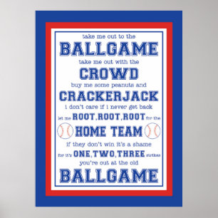Ta mig ut till Ballmatch, Baseball Poster