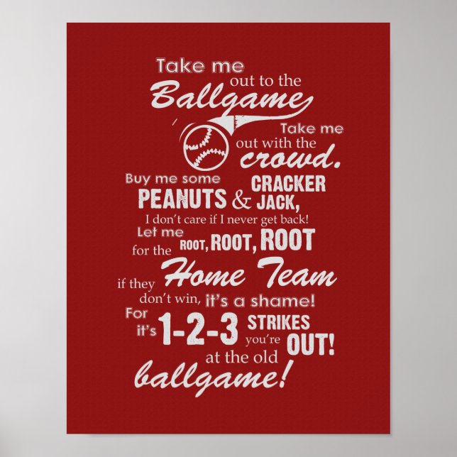 Ta mig ut till Ballmatch - Red Poster (Framsidan)