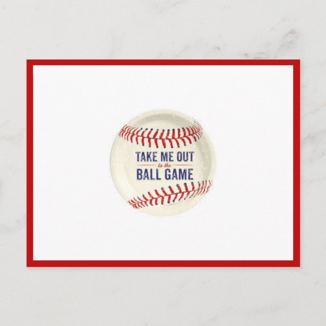 Ta mig ut till basebollstadion vykort (Framsida)