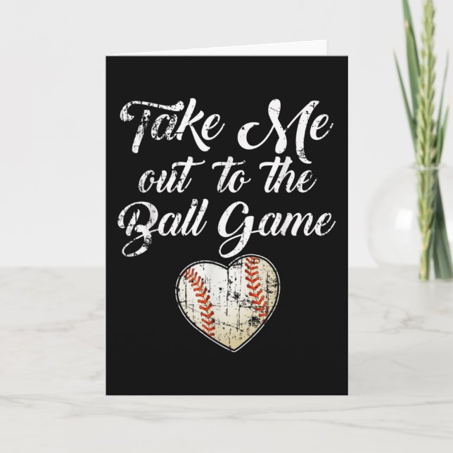 Ta mig ut till Boll Game Baseball Mamma Sister Kort (Framsida)