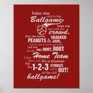 Ta mig ut till den röda matchen - poster