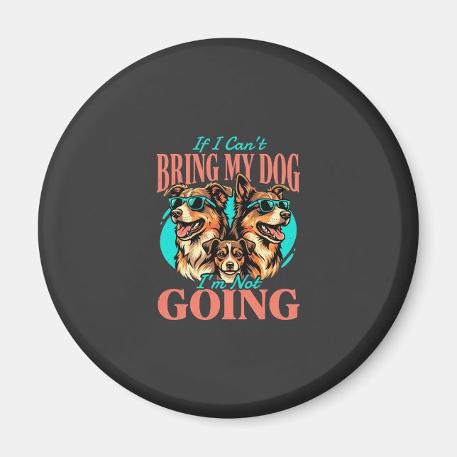 Ta Min Hund Retro Hundälskare Magnet (Framsidan)