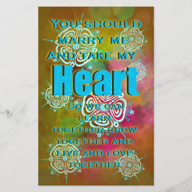 Ta mitt hjärta brevpapper (Framsida)