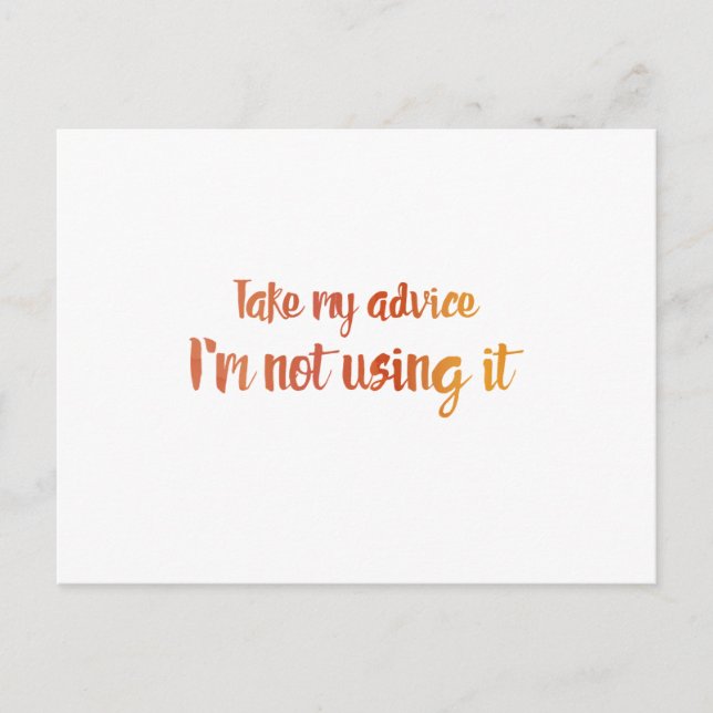 Ta mitt råd vykort (Framsida)