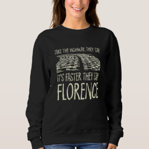 Ta motorvägen Florence Resa Italien Travel Traffi T Shirt