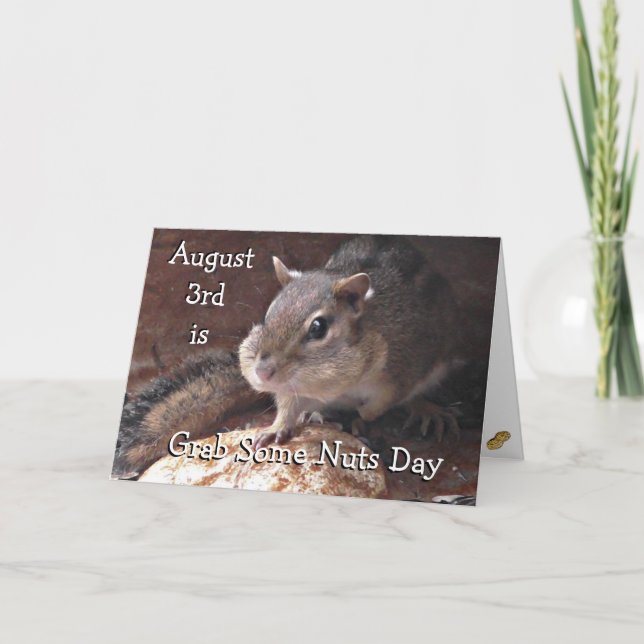 Ta några nötter-dagen roliga högtider kort (Framsida)