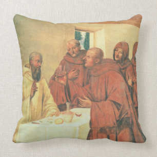 Ta nattvardsgång, från livet av St. Benedict (f Kudde