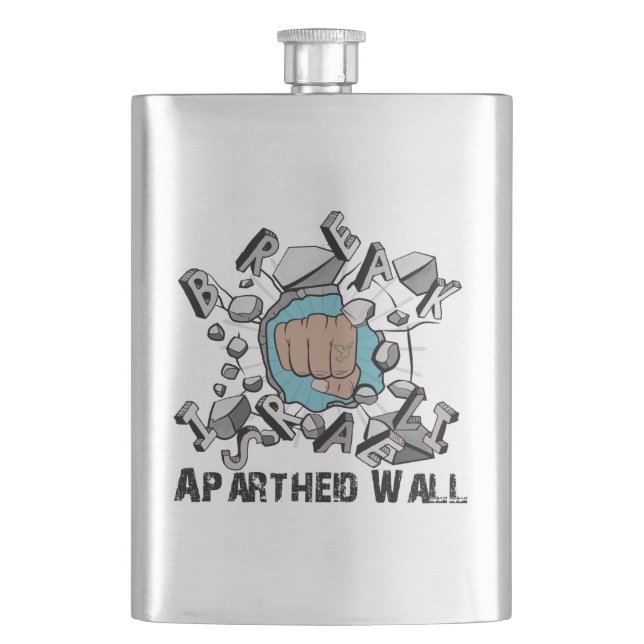 Ta ner israelisk apartheid Wall Westbank Barrier Fickplunta (Framsidan)