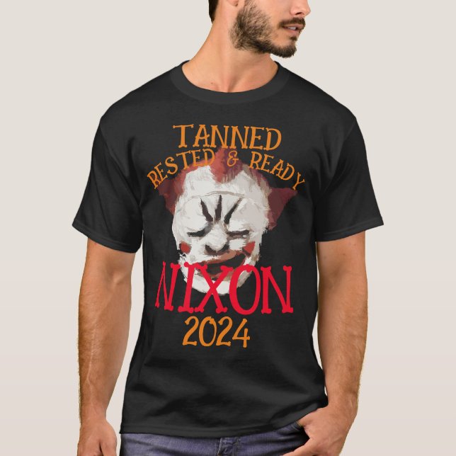 Ta nned Vila & Redo NIXON 2028 President T Shirt (Framsida)