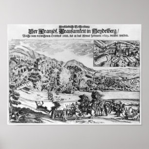 Ta och förstörelsen av Heidelberg by Poster