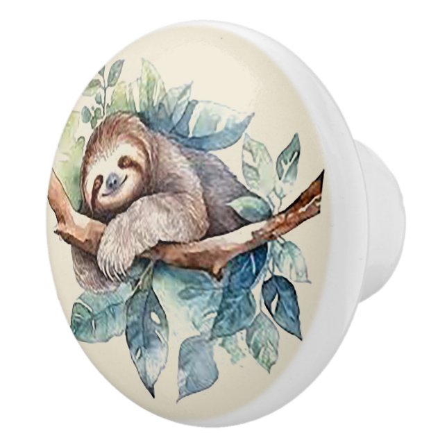 Ta och långsamt keramiskt knapp Door Drag Knopp (Höger)