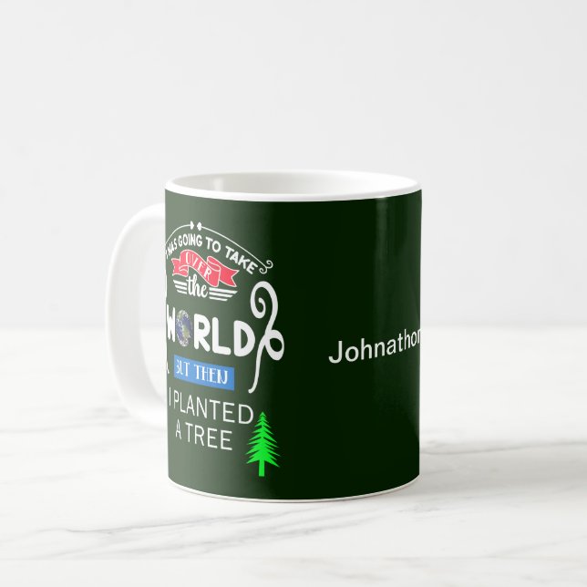 Ta över planerad Träd ditt namn Kaffemugg (Framsida vänster)