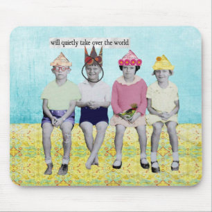 Ta över världen Retro Humourous Mousepad Musmatta