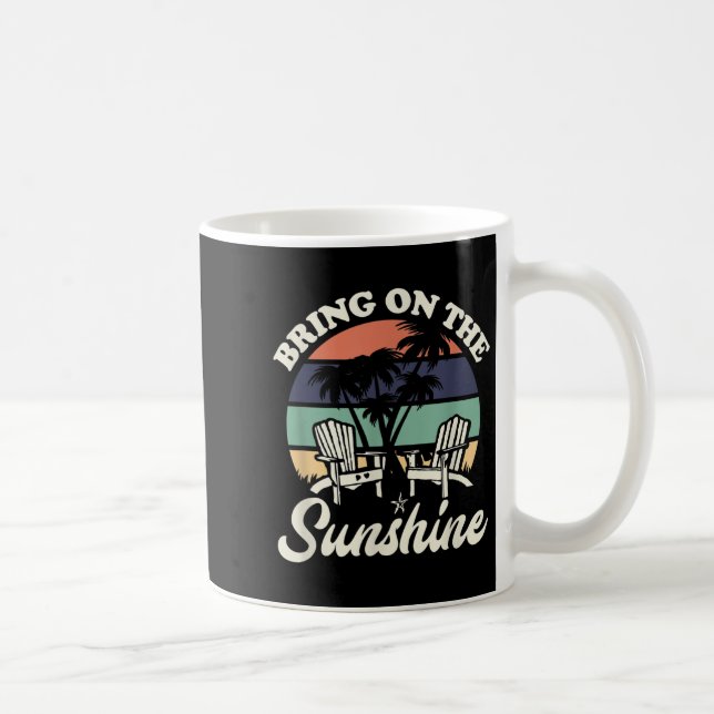 Ta på dig den sunshine funny Beach Älskare-citatet Kaffemugg (Höger)