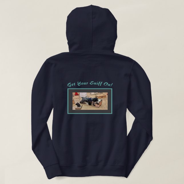 Ta på dig ditt snack!Hoodie T Shirt (Design baksida)
