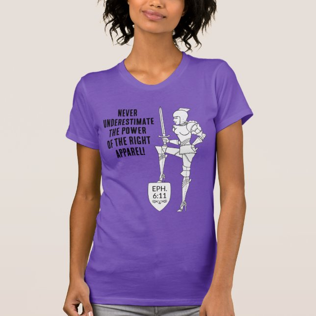 "Ta på dig hela rustningen"  T-Shirt (Framsida)
