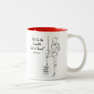 "Ta på dig hela rustningen" Tvåtons kaffekopp