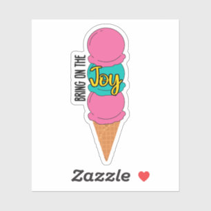 Ta på dig Joy Ice Cream-märket Klistermärken