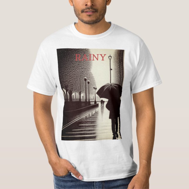 Ta på dig regnet i Stil med vår Manar Umbrella T Shirt (Framsida)