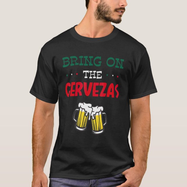 Ta på er Cervezas Cinco De Mayo T Shirt (Framsida)