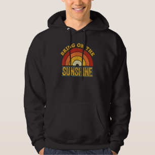 Ta på solskenans Vintage Rainbow Retro Sunshi Hoodie