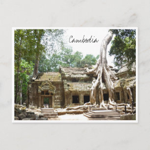 ta prohm cambodia vykort