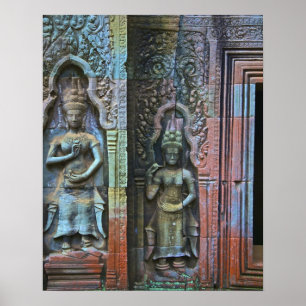Ta Prohm Temple, Siem RAP-provinsen, Kambodja Poster