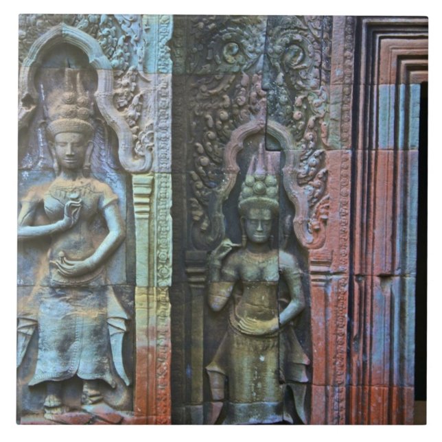 Ta Prohm Temple, Siem Reap Province, Kambodja Kakelplatta (Framsidan)
