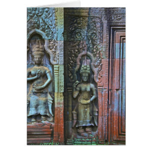 Ta Prohm-templet, Siem Reap-provinsen, Kambodja Hälsningskort
