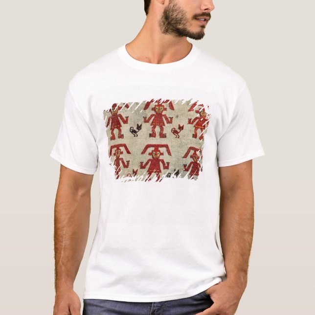 Ta prov av Lambayeque tyg med en figur Tee Shirt (Framsida)