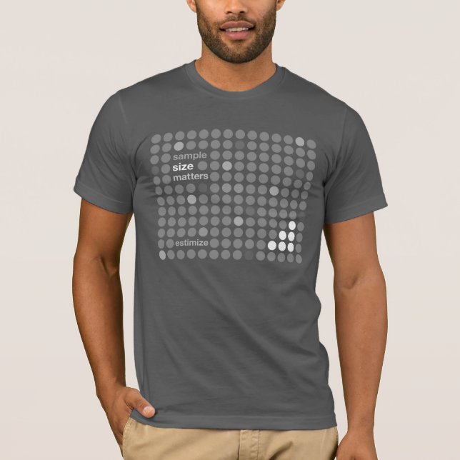 Ta prov storleka materier - Estimize T-shirt (Framsida)