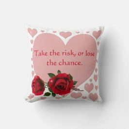 Ta riskofferten Rosa Hearts Röd ros Kudde