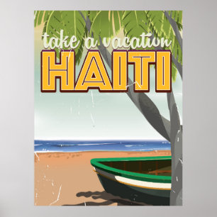 Ta semester till Haitis reseaffisch Poster