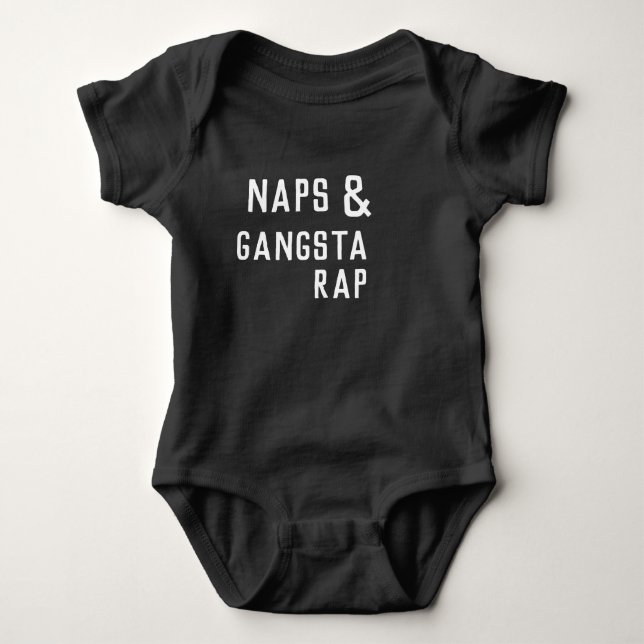 Ta sig en tupplur, & Gangsta rappar bodysuiten T Shirt (Framsida)