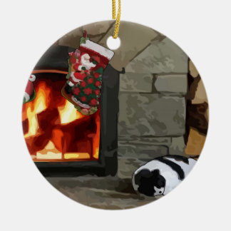 Ta sig en tupplur vid spisen julgransprydnad keramik