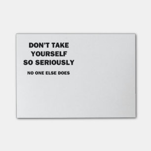 Ta sig inte Yourself så allvarligt Post-it Block