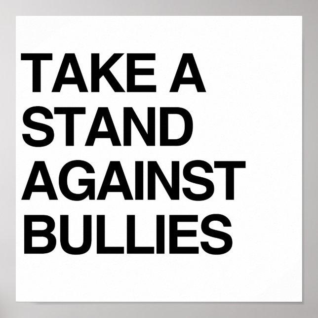 TA STÅND MOT BULLIES POSTER (Framsidan)
