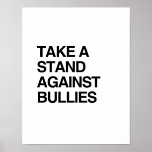 TA STÅND MOT BULLIES POSTER