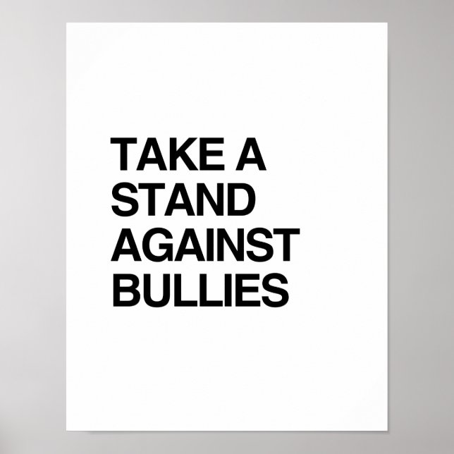 TA STÅND MOT BULLIES POSTER (Framsidan)