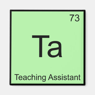 Ta - Symbol T för kursassistenten Inslag Magnet