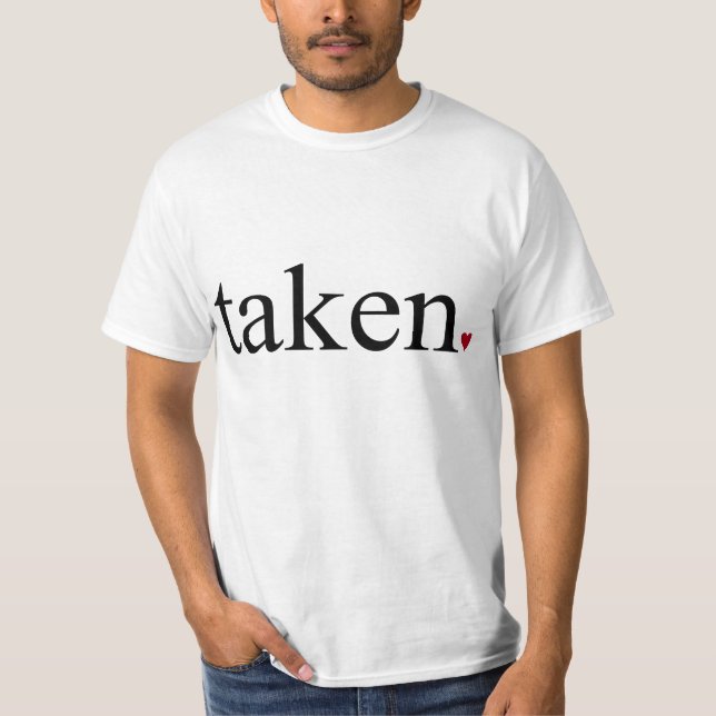 Ta t-shirt. Modern, minimalistisk hjärtdesign. Tee Shirt (Framsida)