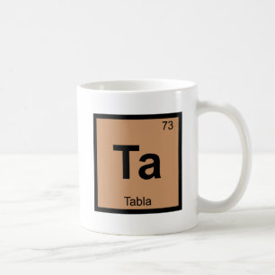 Ta - Tabla Musik Kemi Periodiska Systemet Symbol Kaffemugg