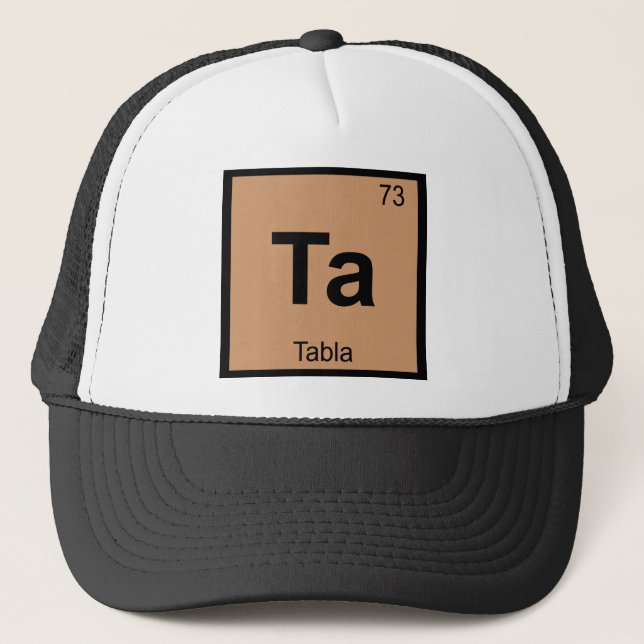 Ta - Tabla Musik Kemi Periodiska Systemets Symbol Keps (Framsida)