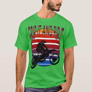 Ta tag i det och rippa det, Dirt Bike Retro Stil T Shirt