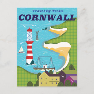 Ta tåget till Cornwall Inbjudan Vykort