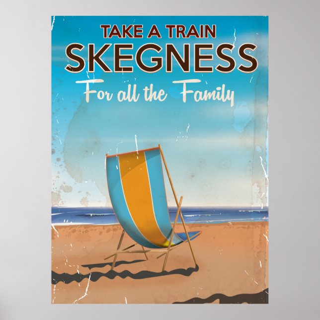 Ta tåget till Skegness resaffisch. Poster (Framsidan)