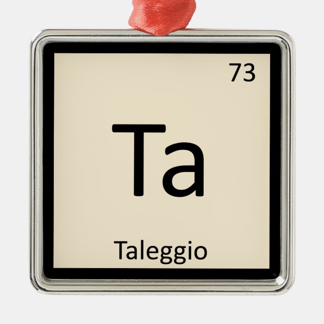 Ta - Taleggio Ostkemisk Periodiska Systemet Julgransprydnad Metall (Framsidan)