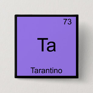 Ta - Tarantino Funny Chemistry Inslag-symbol Tee Knapp